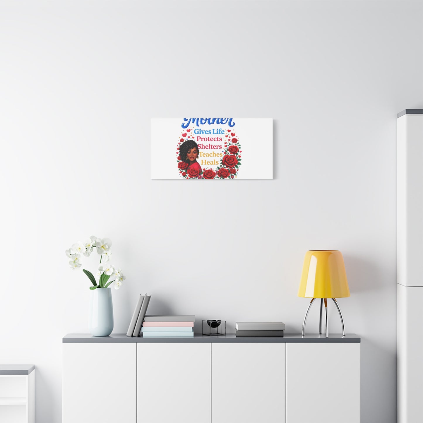 Mother Gives Life Floral Canvas – Happy Mother’s Day Stretched Wall Art