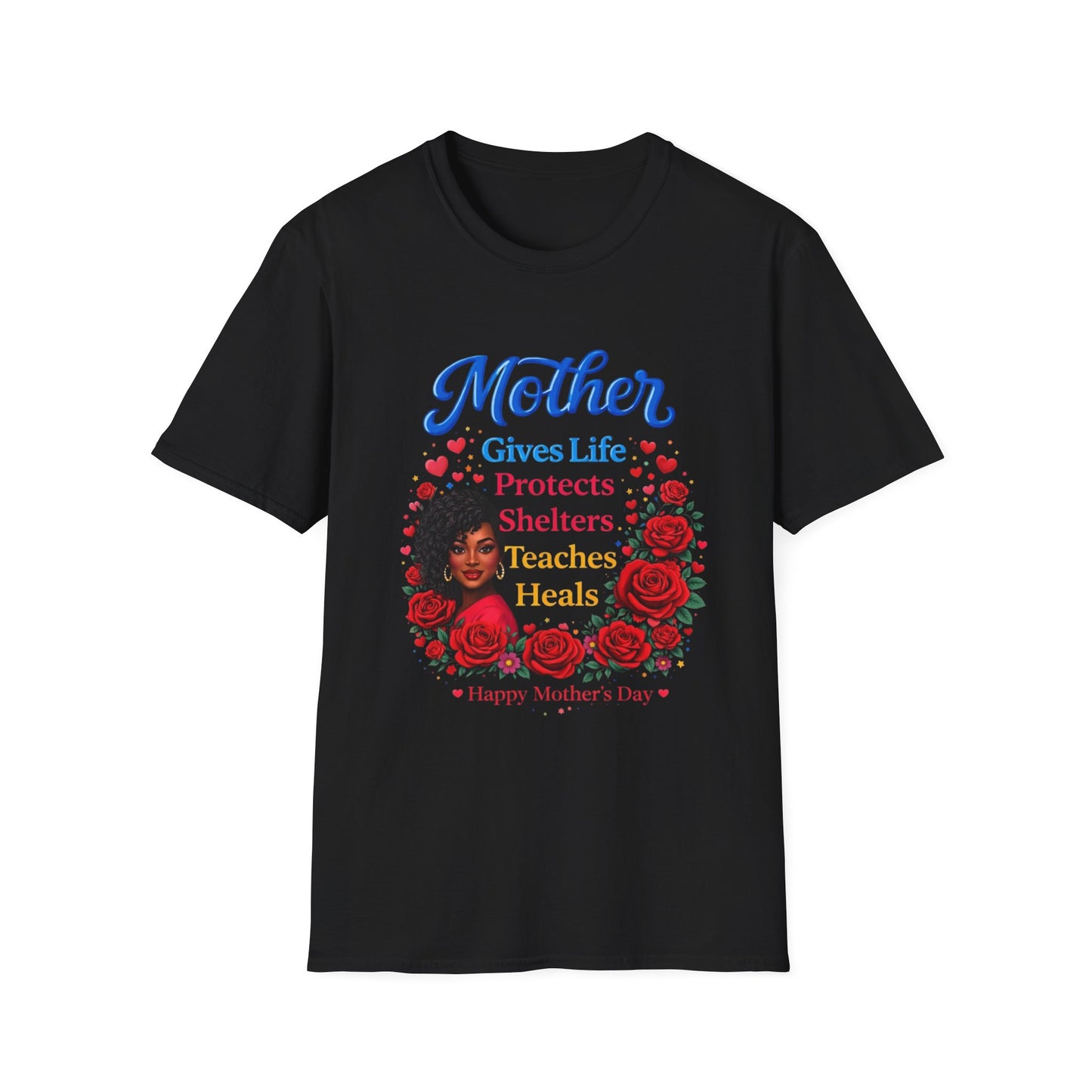 Mother Gives Life Floral Mother's Day T-Shirt