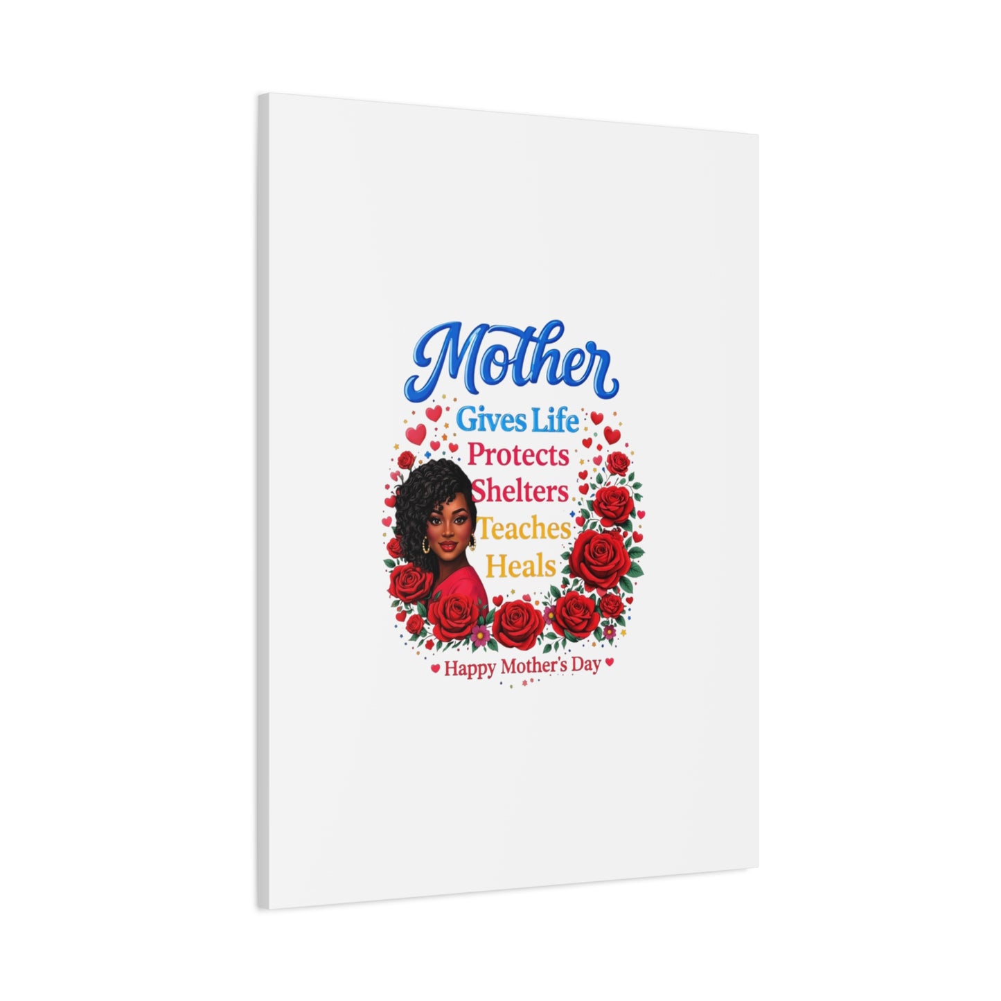 Mother Gives Life Floral Canvas – Happy Mother’s Day Stretched Wall Art