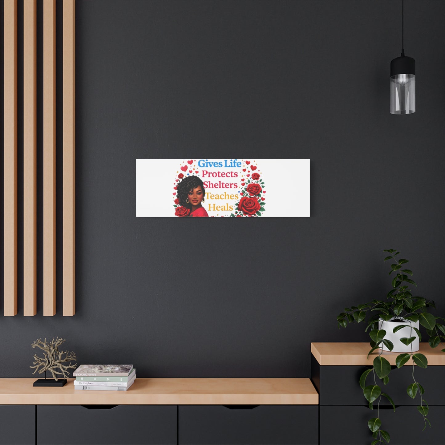 Mother Gives Life Floral Canvas – Happy Mother’s Day Stretched Wall Art