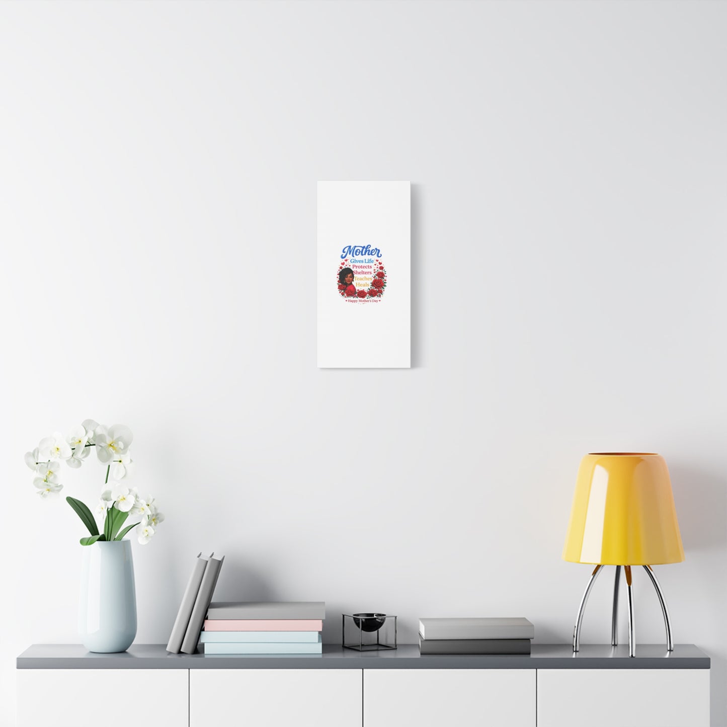 Mother Gives Life Floral Canvas – Happy Mother’s Day Stretched Wall Art