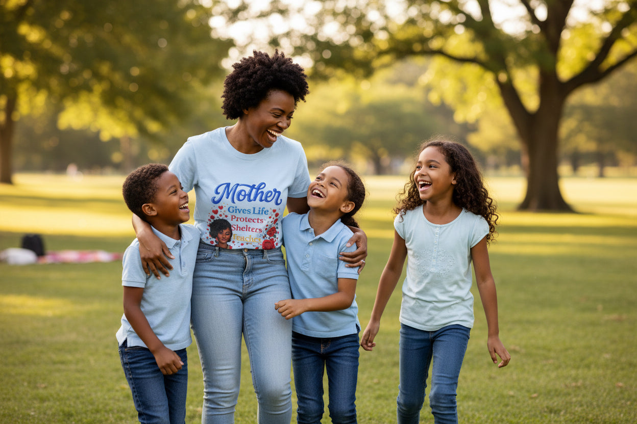 Mother Gives Life Floral Mother's Day T-Shirt
