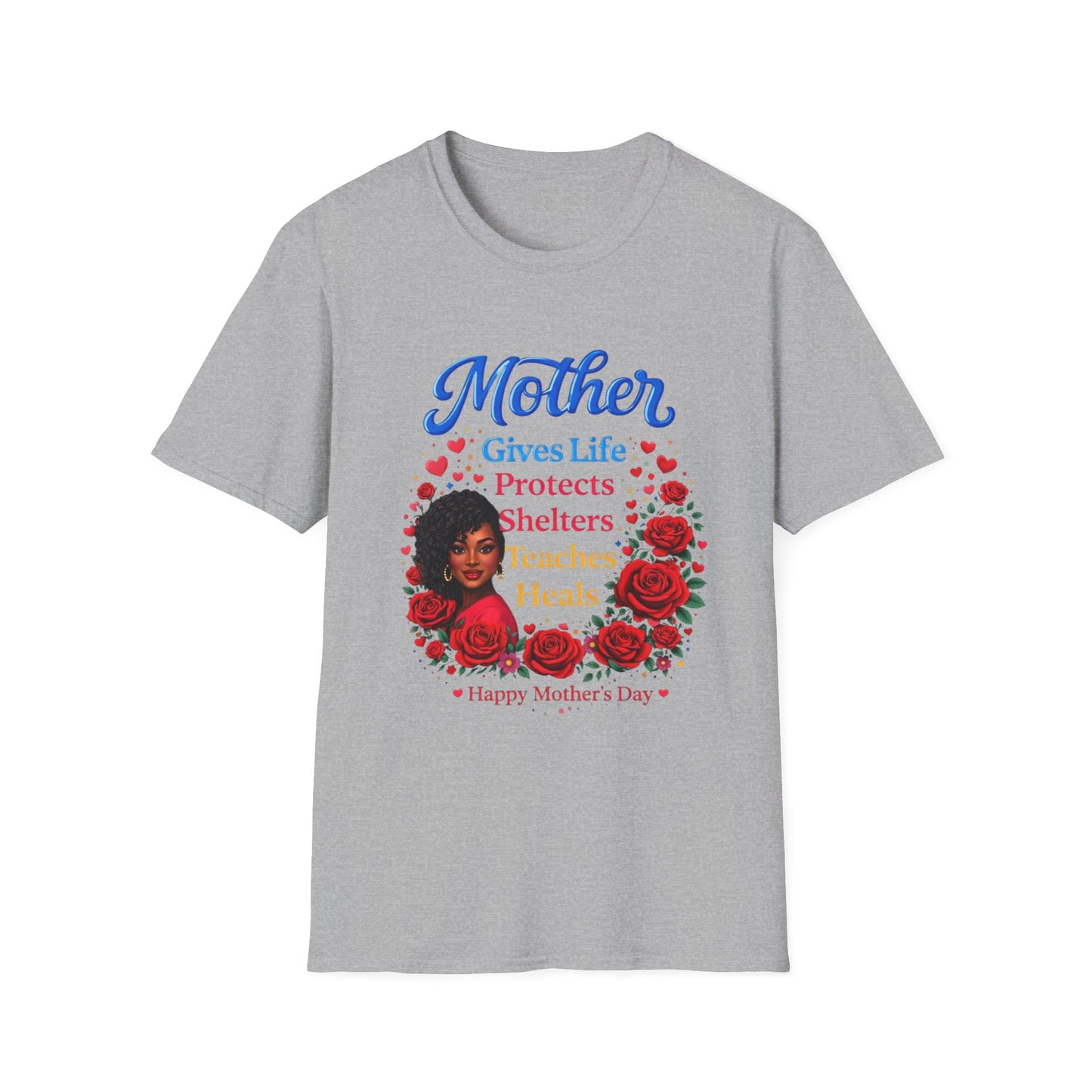 Mother Gives Life Floral Mother's Day T-Shirt