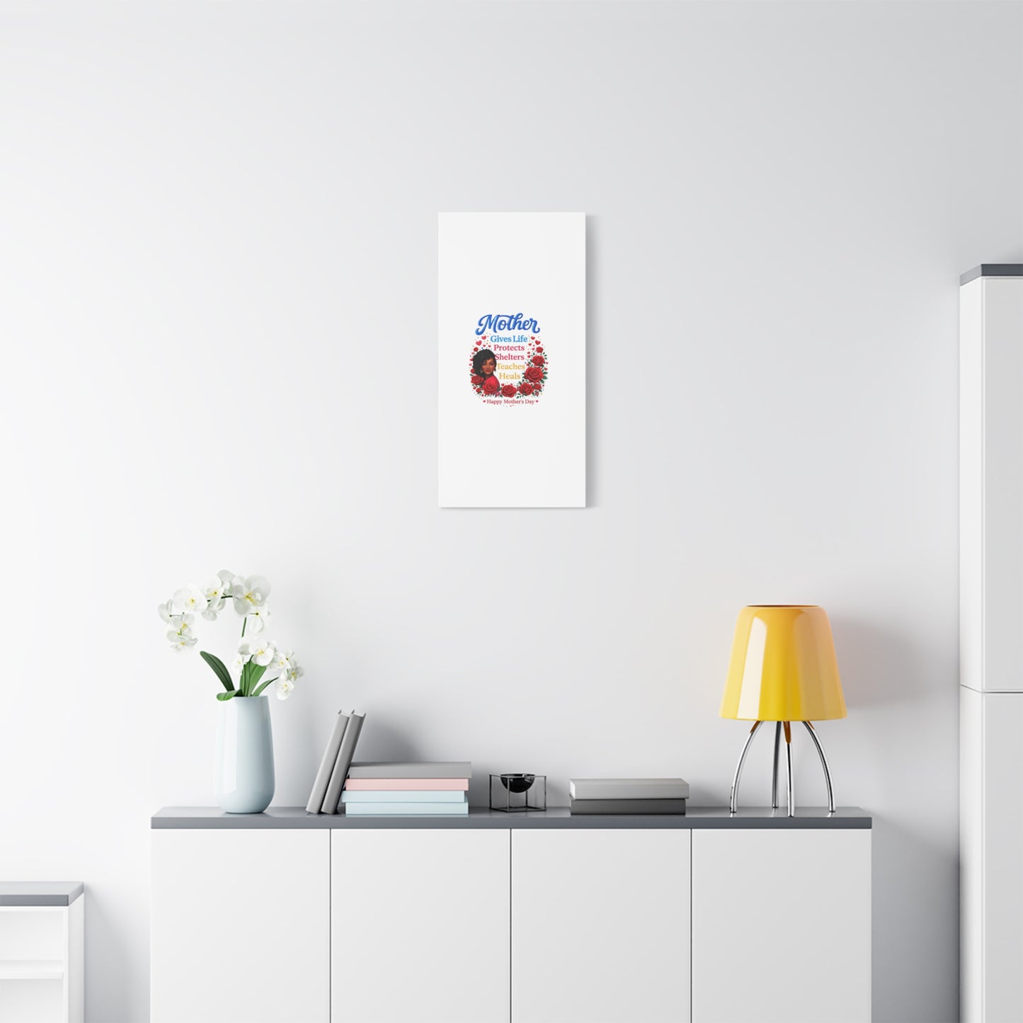 Mother Gives Life Floral Canvas – Happy Mother’s Day Stretched Wall Art