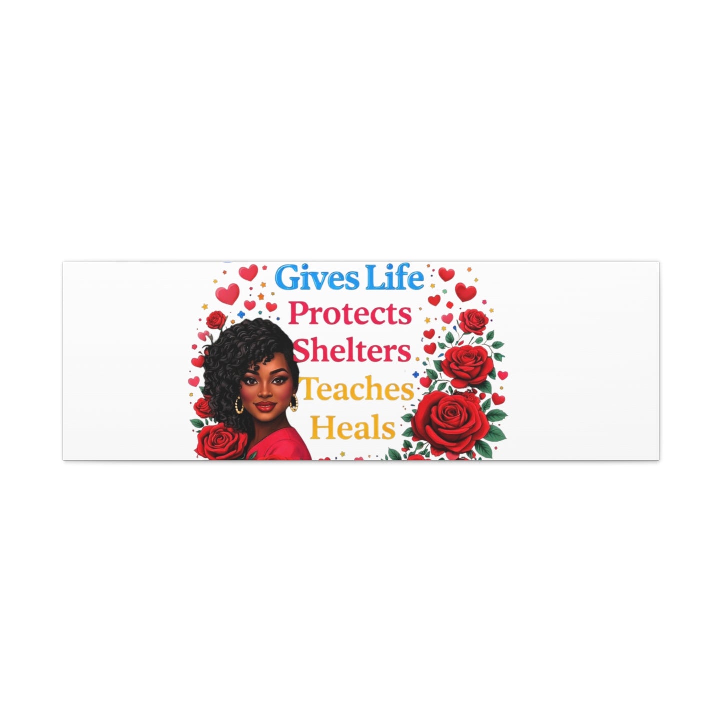 Mother Gives Life Floral Canvas – Happy Mother’s Day Stretched Wall Art