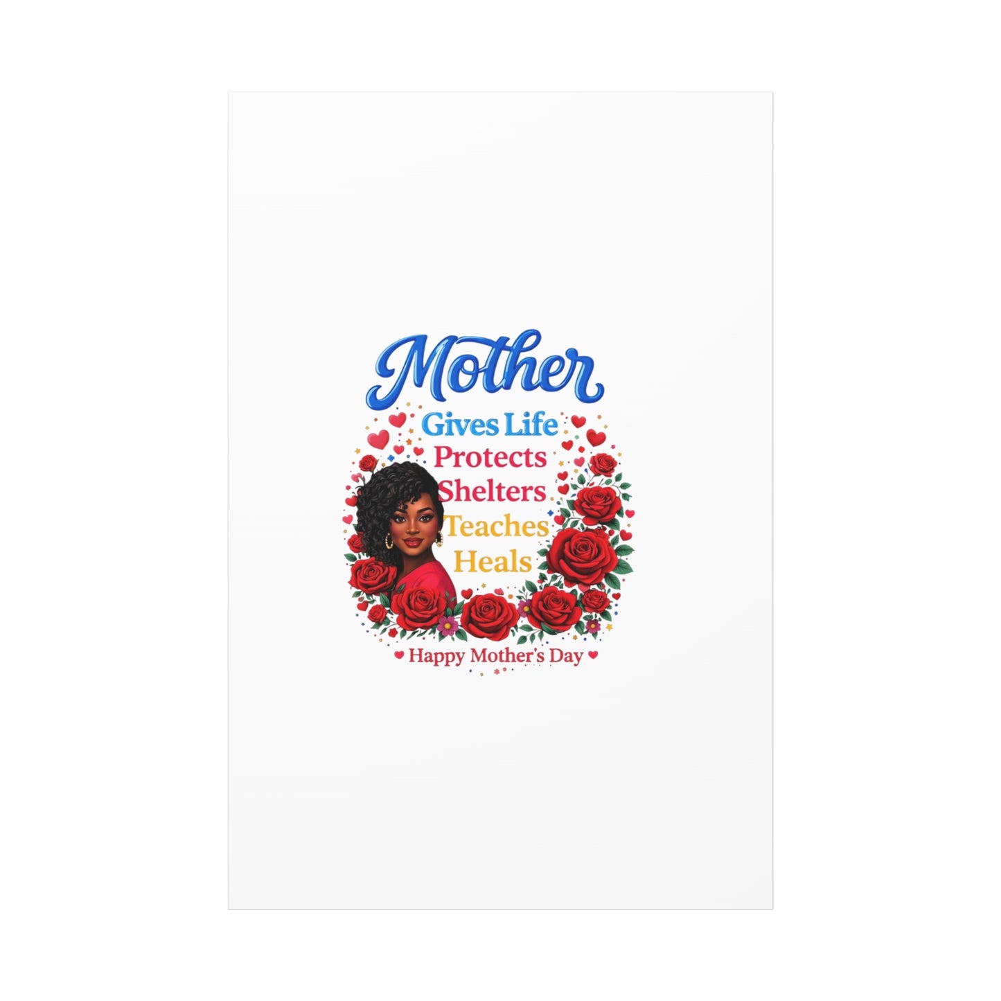 Mother Gives Life Floral Canvas – Happy Mother’s Day Stretched Wall Art