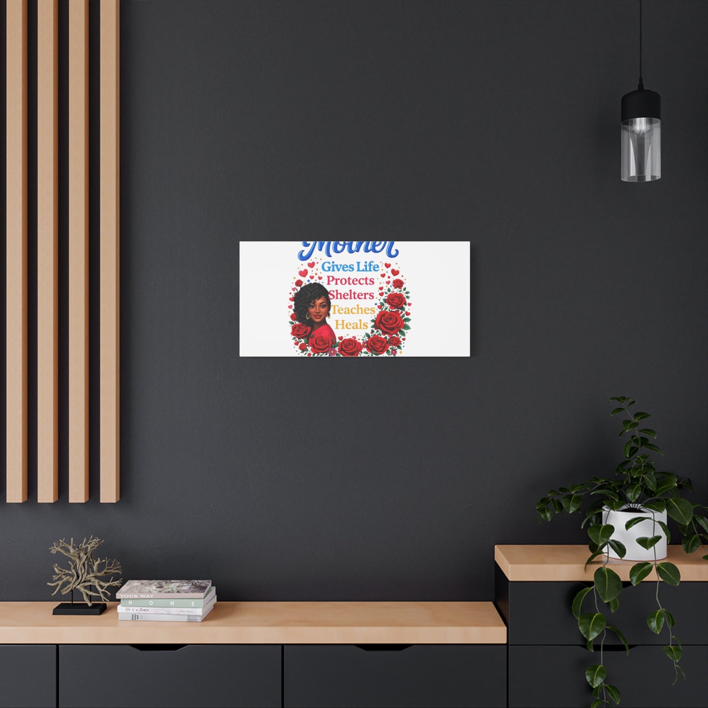 Mother Gives Life Floral Canvas – Happy Mother’s Day Stretched Wall Art