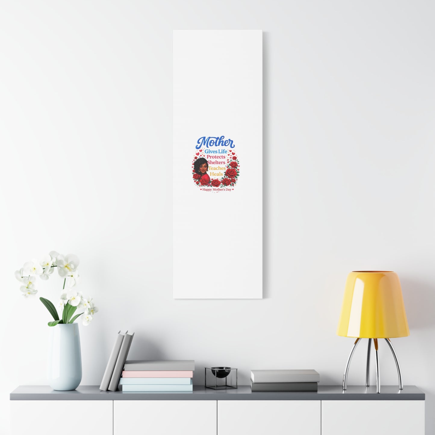 Mother Gives Life Floral Canvas – Happy Mother’s Day Stretched Wall Art