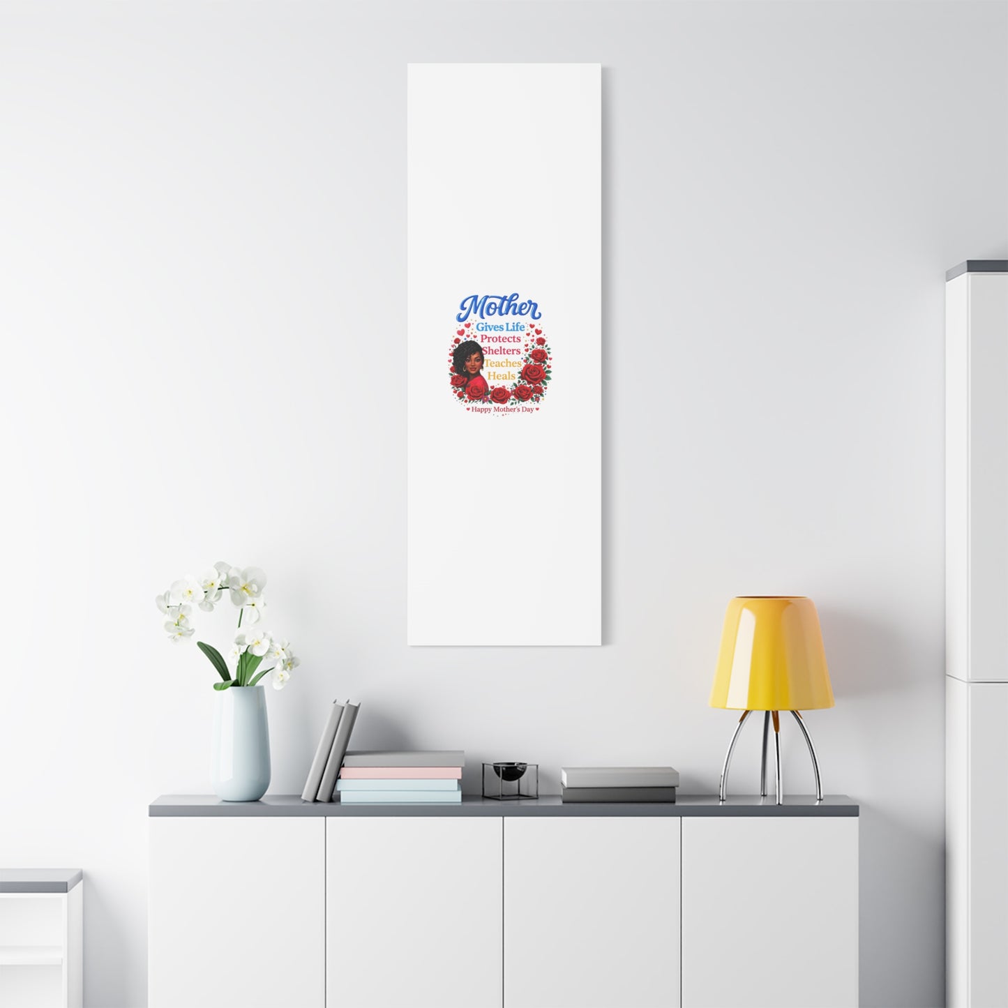 Mother Gives Life Floral Canvas – Happy Mother’s Day Stretched Wall Art
