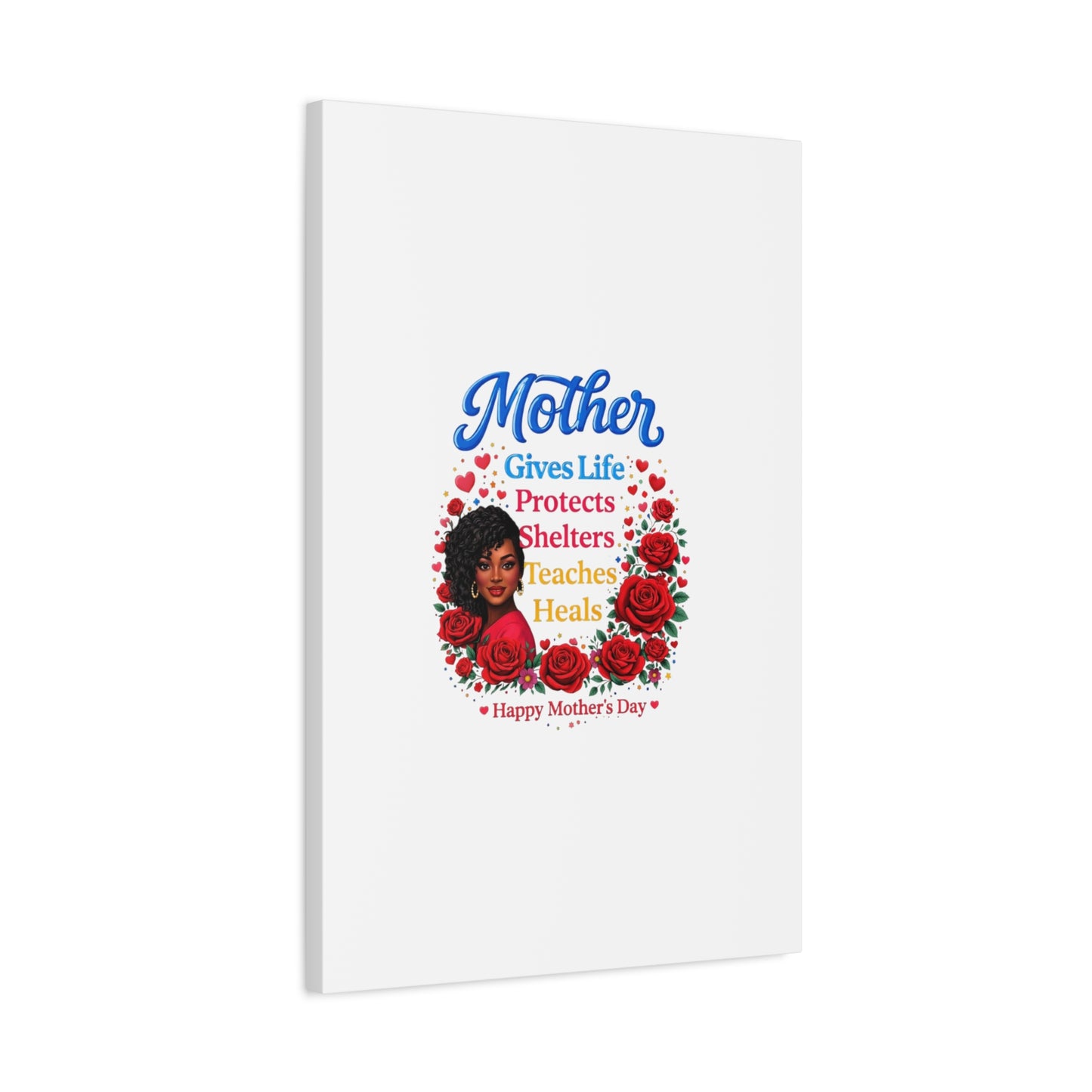 Mother Gives Life Floral Canvas – Happy Mother’s Day Stretched Wall Art
