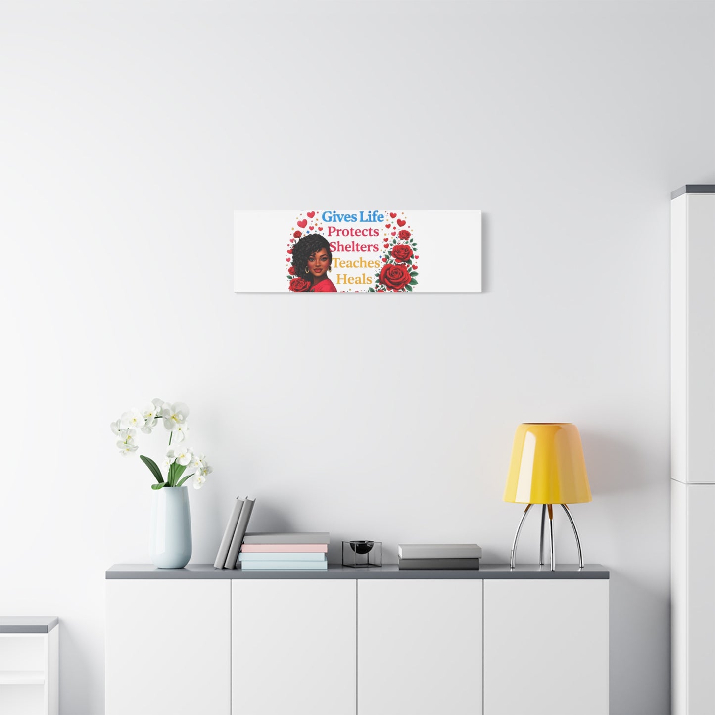 Mother Gives Life Floral Canvas – Happy Mother’s Day Stretched Wall Art