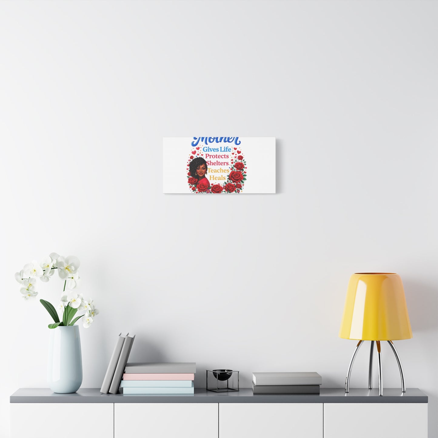 Mother Gives Life Floral Canvas – Happy Mother’s Day Stretched Wall Art
