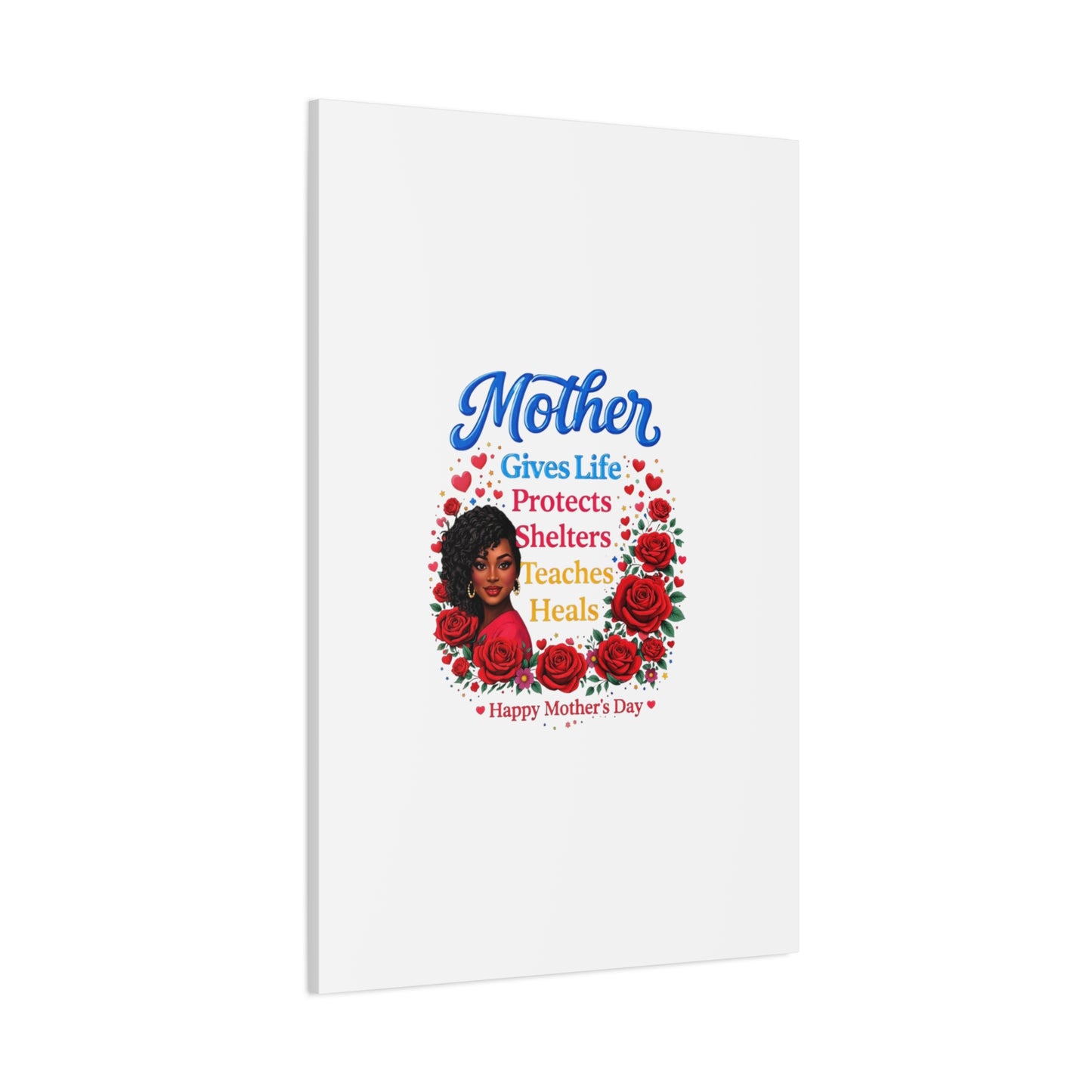 Mother Gives Life Floral Canvas – Happy Mother’s Day Stretched Wall Art