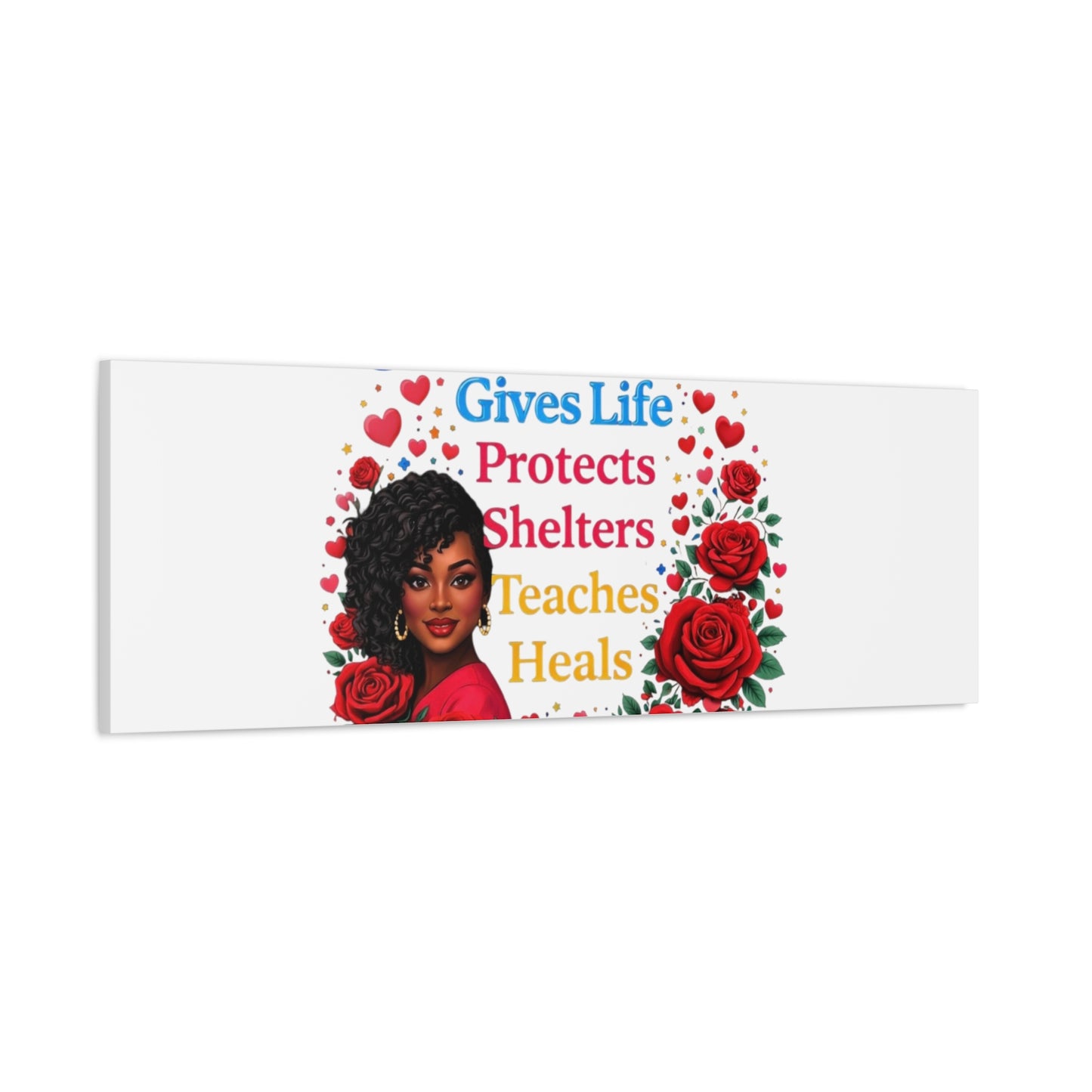 Mother Gives Life Floral Canvas – Happy Mother’s Day Stretched Wall Art