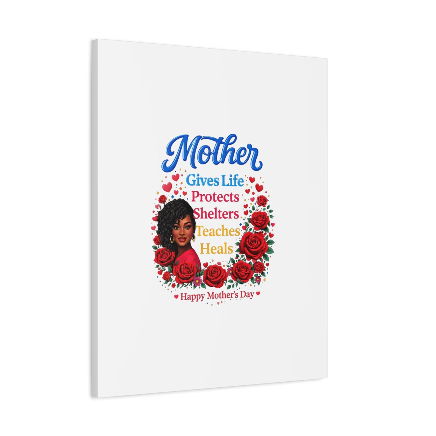 Mother Gives Life Floral Canvas – Happy Mother’s Day Stretched Wall Art