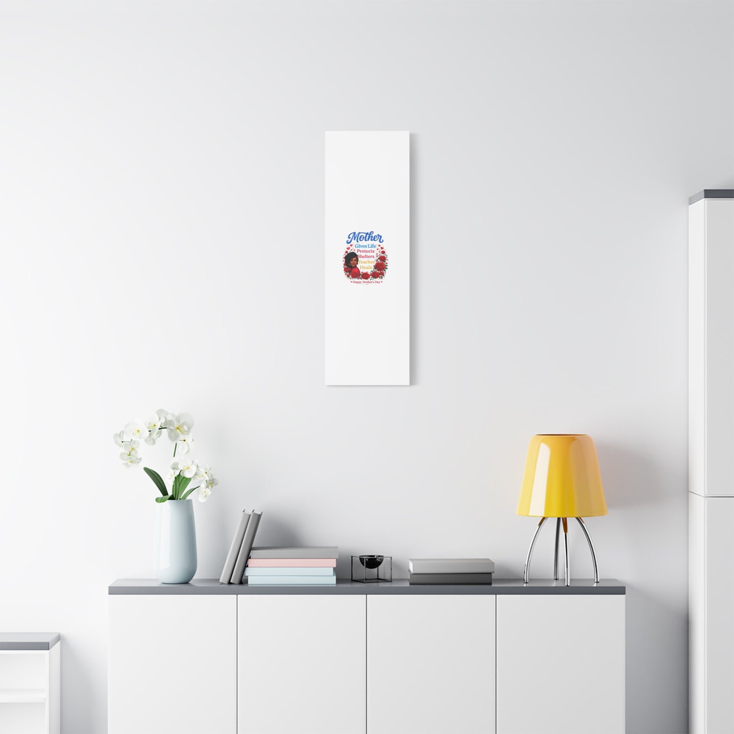 Mother Gives Life Floral Canvas – Happy Mother’s Day Stretched Wall Art