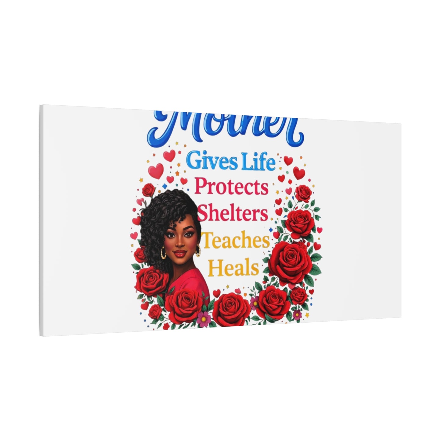 Mother Gives Life Floral Canvas – Happy Mother’s Day Stretched Wall Art
